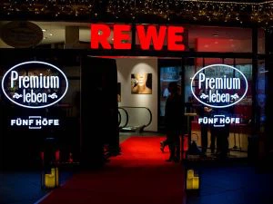 نشانه خرده فروشی Rewe Supermarket